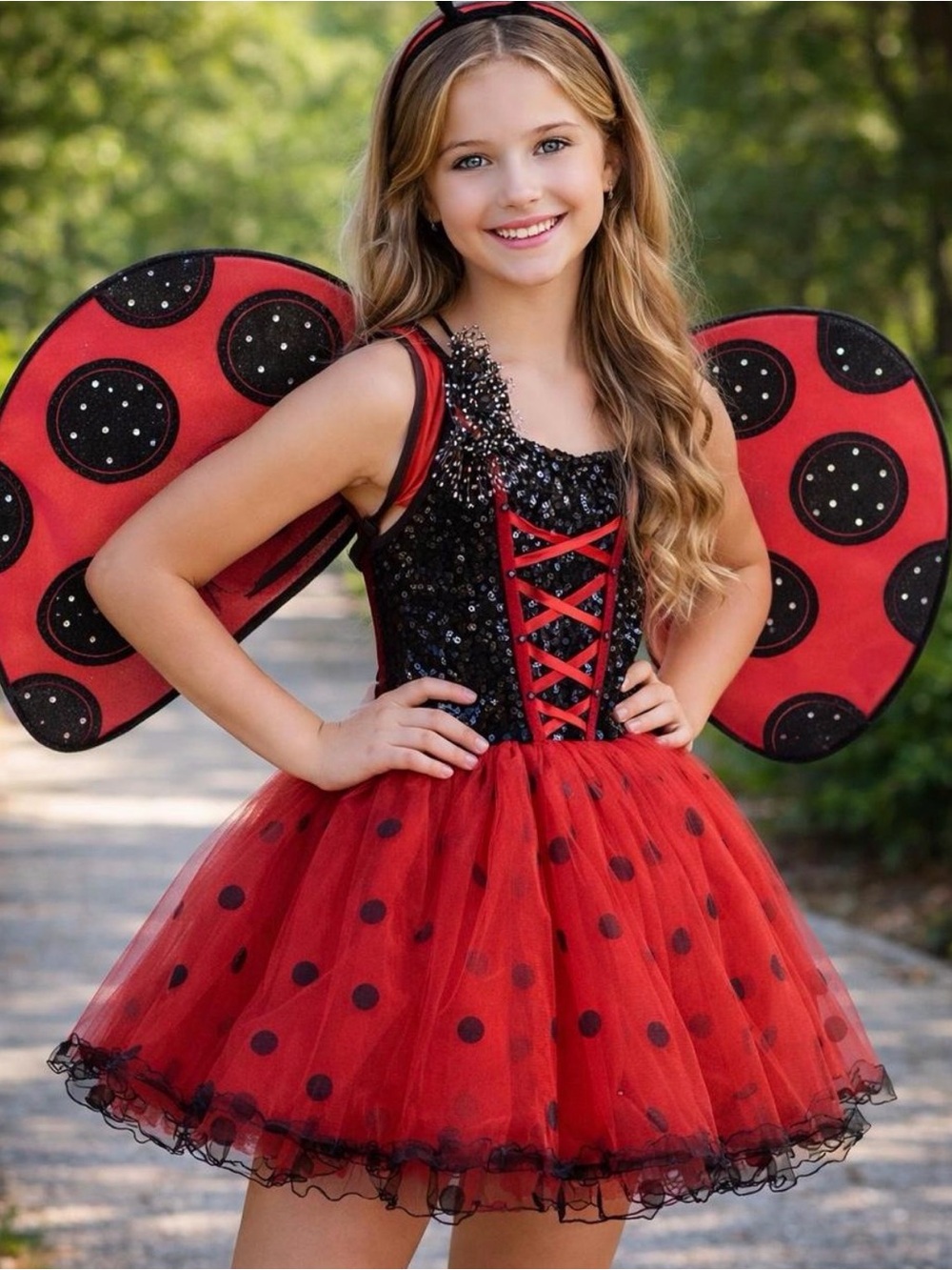 Ladybug Wings for Girls Red & Black Animals & Insects Theme Halloween